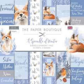the paper boutique  a sprinkle of winter embellishment pad