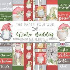 the paper boutique winter buddies embellishment pad