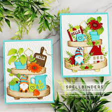 Die Spellbinders tiered tray decor