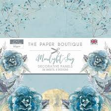 the paper boutique  decorative panels 7"x7" moonlight song