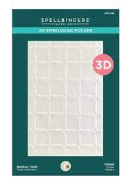 Spellbinders 3 D embossing folder  bamboo trellis