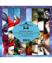Paper Favourites paper pack Christmas Bunny 12x12 Inch (PF454)