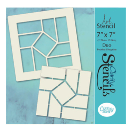 Clarity Stencil – Abstract Layout (7x7")