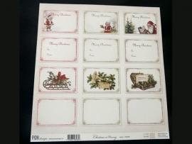 pion designpapier Christmas in Norway  labels PD6409