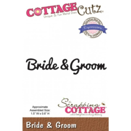Cottage Cutz Die – Tekst "Bride & Groom": Romantische finishing touch voor jouw trouwprojecten