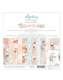 De Sunset Beach 6x6” paper pad van Mintay -zomerse sfeer, klein verpakt