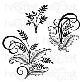 Heartfelt Creations Holly Berry Spray bundel kopen – stempel + snijmal met 10% korting