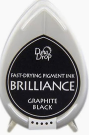 tsukineko  Dew Drop Brillance Ink Pad Graphite Black