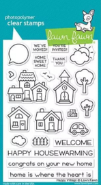 Lawn Fawn Happy Village bundel kopen – stempels + snijmallen voor je eigen dorp op papier
