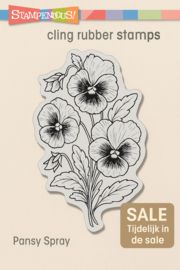 Stampendous Cling Stamp – Pansy Spray: Viooltjes met charme en detail
