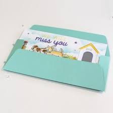 Heffy Doodle die cut slimline envelope