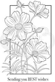 woodware craft clear stamp cosmos collection