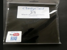 Clarity  Cards A 5 BLACK  gloss  (PACK OF 25)