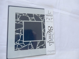 Clarity stencil  CRACKED BOX 7" X 7".   24