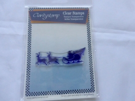 Clarity stamp  santa & sleigh stempelset  3