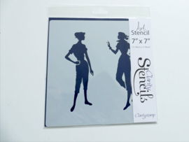 Clarity stencil  elegante ladies  7"x7".     72
