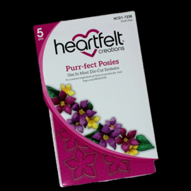 Heartfelt Creations Purr-fect Posies snijmal kopen – vrolijke bloemen voor elke kaart