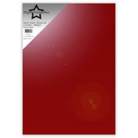 Paper Favourites Card Glossy Ruby Red A4 Mirror