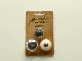 Tim Holtz ideo ology curio knobs 2,5x2.2 cm. x3