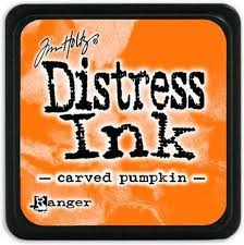 distress inkt pad  carved pumpkin