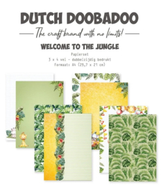 dutch doobadoo papierset A 4 welcome to the jungle