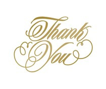 Couture Creation hot foil stamp thank you