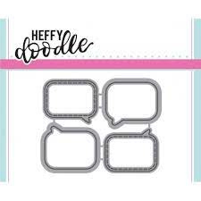 Heffy Doodle Whatcha Saying snijmal kopen – spraakballonnen voor je kaartteksten
