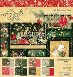 graphic 45 - merry bright 8x8" collection pack