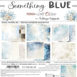 craft o clock basic paper set somthing blue 8x8" -de perfecte basis voor jouw romantische projecten