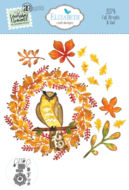 Elizabeth craft design snijmal fall wreath & owl