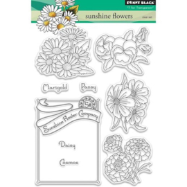 Penny Black Cling Stamp – Sunshine Flowers: Bloemenpracht die warmte en kleur uitstraalt