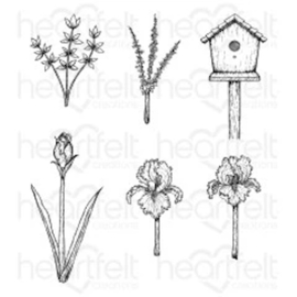 Heartfelt creation cling stamp set accents