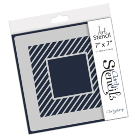 Clarity Stencil – Diagonal Stripes Box Frame (7x7")