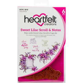 Heartfelt Creations Sweet Lilac Scroll & Notes stempelset kopen – seringenbloemen met muzikale flair voor poëtische kaarten