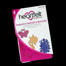 Heartfelt Creations Delightful Daffodil & Butterfly snijmal kopen – voor frisse lentecreaties vol beweging