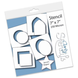 Clarity stencil  FRAMER SHAPES 1  SET 7" X 7"