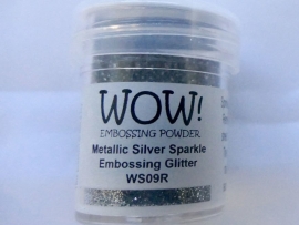 WOW embossing powder metallic silver sparkle WS09R
