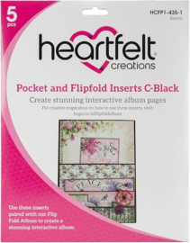Heartfelt Creations Pocket and Flipfold Inserts C Black kopen – luxe zwarte flappen en pockets voor albums en kaarten