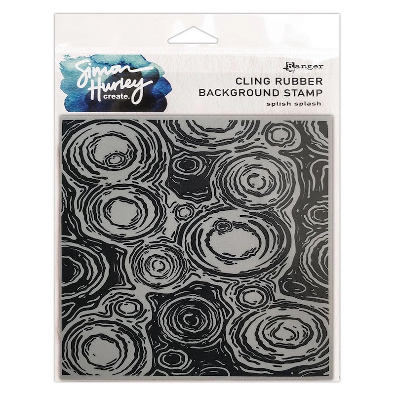 💦 Simon Hurley Splish Splash Background Stamp – spetterend creatief met peel-apart structuur