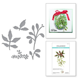 Spellbinders Die Susan's garden Winterberry and Misteloe