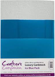 Crafters companion ice blue luxury cardstock A 4 formaat