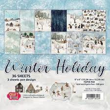 Craft & You  paper pad   winter holiday 12 x 12 "
