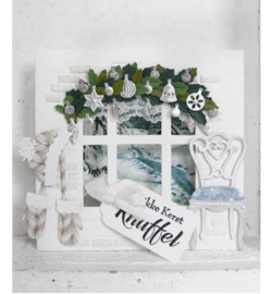 Marianne design Die cut card with a view CR1389