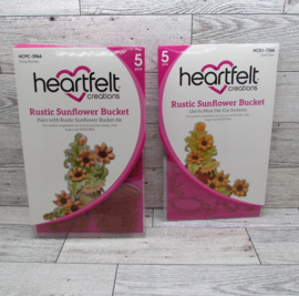Heartfelt Creations Rustic Sunflower Bucket bundel kopen – stempel + snijmal met 10% korting