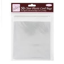 anita's square clear plastic card bags  145 x 145 mm