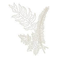 glimmer ferns hot foil plate