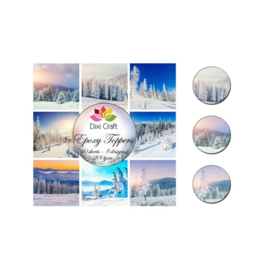 winter snow  dixi craft toppers paper pad