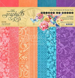 graphic 45 paper pad patterns & Solids flight of fancy