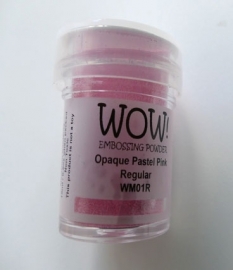 WOW! Embossing Powder Pastel Pink WM01R – zachtroze embossing met matte afwerking