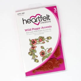 Heartfelt Creations Wild Poppy Accents stempelset kopen – blaadjes, takjes en details voor bij je Wild Poppy bloemen